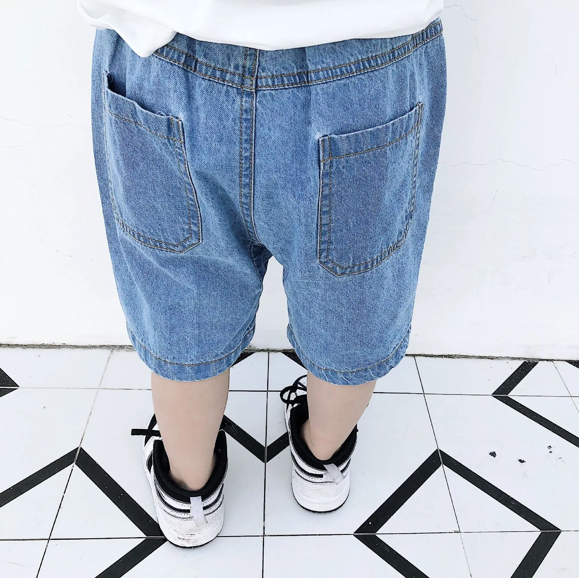 Summer New Style Japanese-style Popular Brand Childrenswear Men And Women Children Pants Camouflage Gorilla Denim Shorts