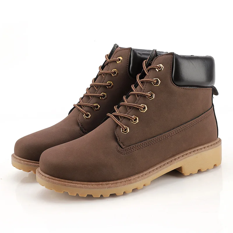 koovan men boots 2021 new Martin boots PU leather men's shoes high top more leisure autumn boots wholesale