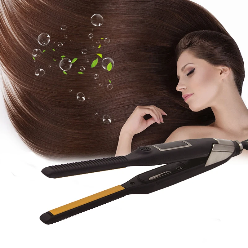 

CHJPRO 10mm Small Flat Iron Hair Straightener Electric Comb Professional Small Wave Hair Iron