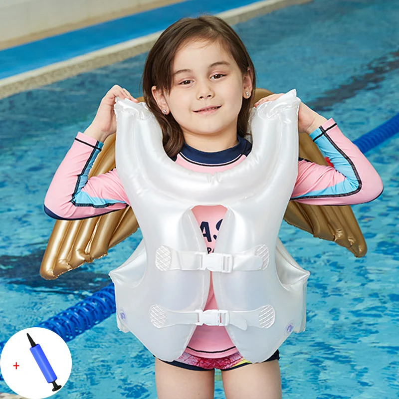 Adjustable Inflatable Safety Life Jacket Vest for Child Kid Swimming Pool Sport 