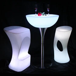 Led Table Bar Furniture 16 color Changing Lighting Bar Table For Party Event SK-LF20 (D66*H110cm) Sample only Free Shipping