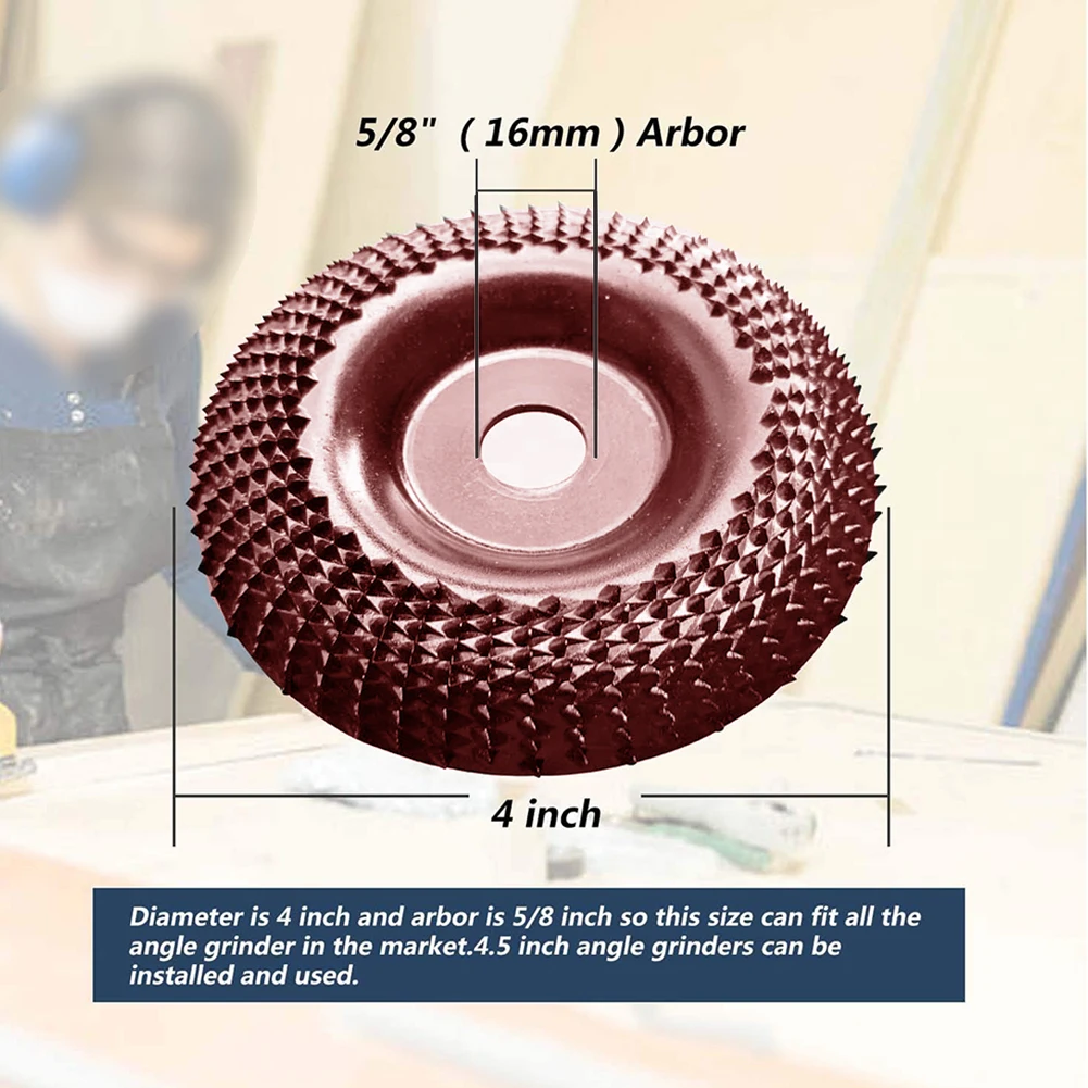 Angle Grinder Wheel Abrasive Disc 4 Inch  Wood Shaping Wheel Wood Grinding Shaping Disk Carving Rotary Tool angle grinder polishing disc woodworking grinding disc tool polishing wheel wood carving tool hard round grinding wheel