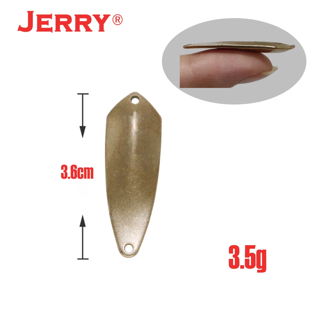 Jerry 50 шт. 3g 3,5g 4,5g латунные Неокрашенные Пустые Колеблющиеся Блесны для литья форели, микро сверхлегкие рыболовные приманки - Цвет: 3.5g--50pcs