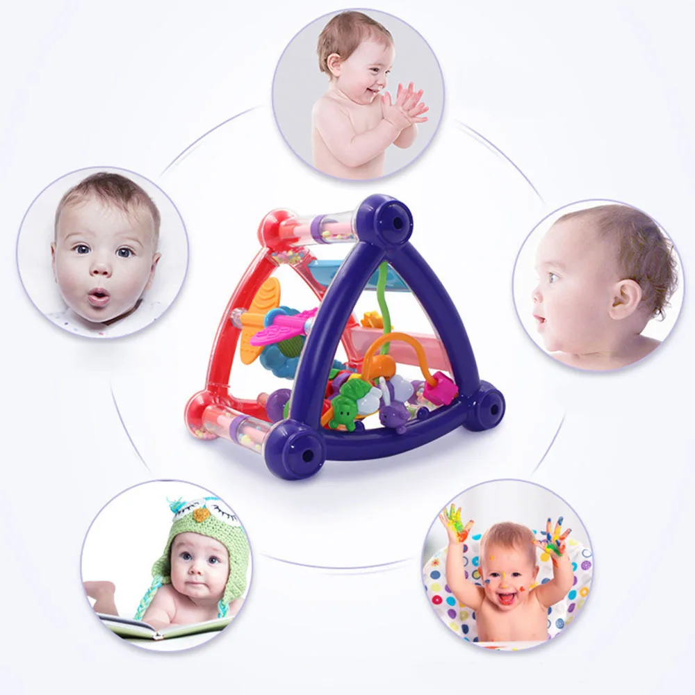 Infant Development Educational Hanging Toys Baby Activity Play Cube Toys ABS Plastic Safety Non-toxic For Newborn Rattle Toy