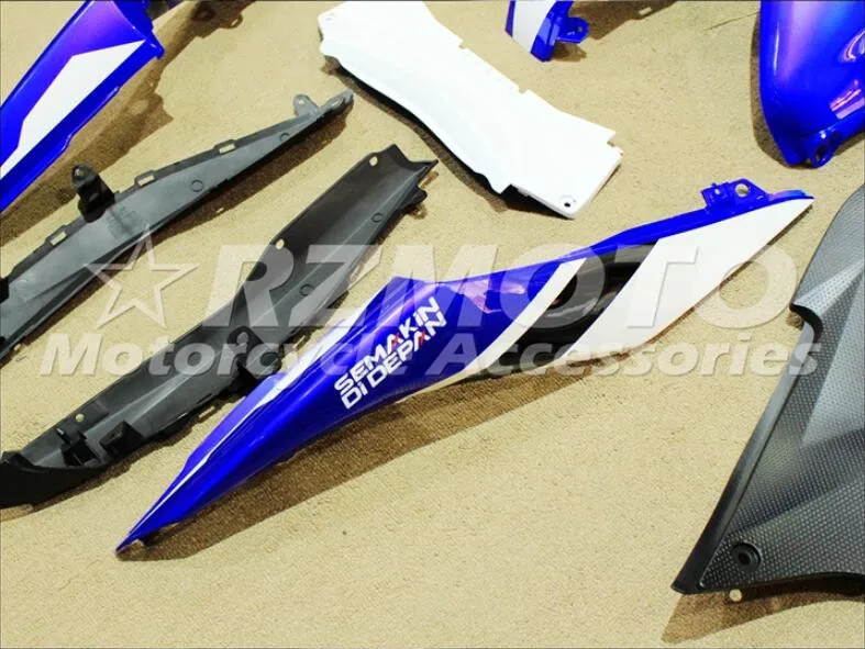 4 подарки ABS литьевая форма мотоцикл Обтекатели подходит для YAMAHA R3 R25- 15-19 Кузов Набор на заказ синий белый