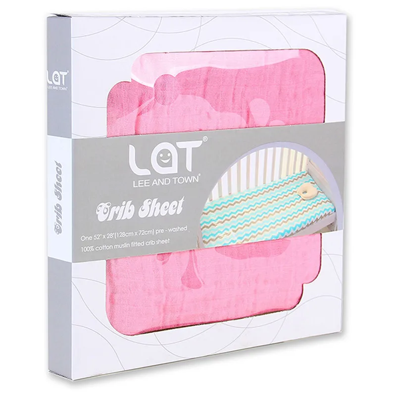 Комплект постельного белья для новорожденных, 130*70 см, матрас для кровати для маленьких девочек и мальчиков, хлопок, простыня для кроватки - Цвет: Pink