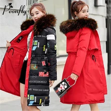PEONFLY/Мода, осенне-зимние куртки для женщин, Двусторонняя одежда, парки, пальто, женская толстая теплая куртка, манто с капюшоном, Femme Hiver