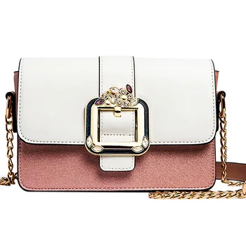 

Woman Package 2019 Chain Small Square Package Lock Handbag