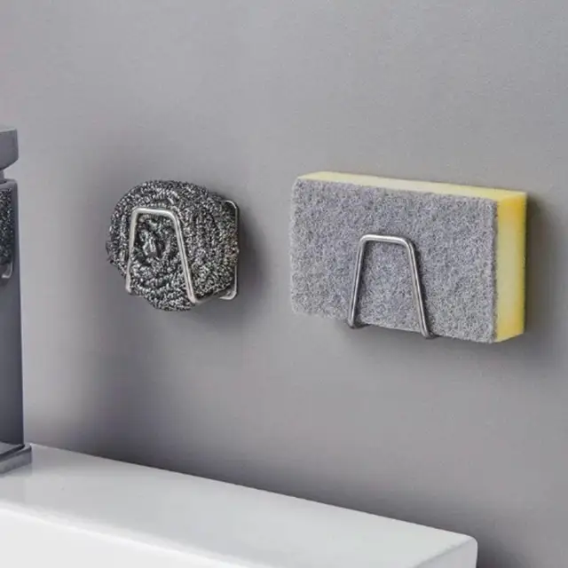 Ezüst Színű Hasznos Vágódeszka Szivacs Állvány Biztonságos Vízálló Otthon - Image 2