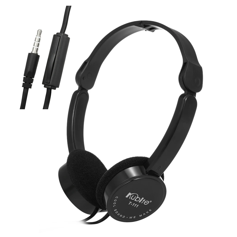 

headphones KUBITE 3.5mm Wired Headphones Over-ear Foldable Gaming Headset Portable Gaming Headset with Microphone Kids' GIft