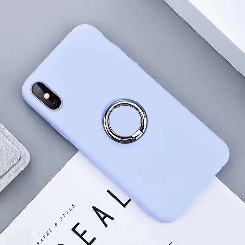 Purple Для iPhone 11 11Pro 11 Pro Max для iPhone XS Max XR X 6S 7 8 силиконовый держатель телефона мягкий ТПУ чехол для телефона горячая распродажа - Цвет: Purple