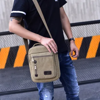 

Golandstar Canvas Men Bag Multifunction Crossbody Bag Shoulder Purse Bags Man Handbag Flap Sling Bag MCB022