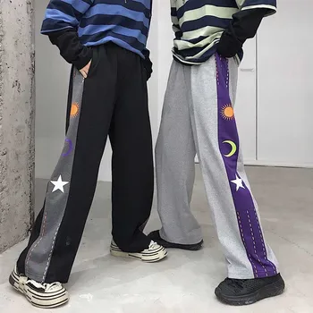 

NiceMix print sweatpants Korean style ulzzang casual loose harajuku high waist pants new hot fashion brand ins autumn straight C