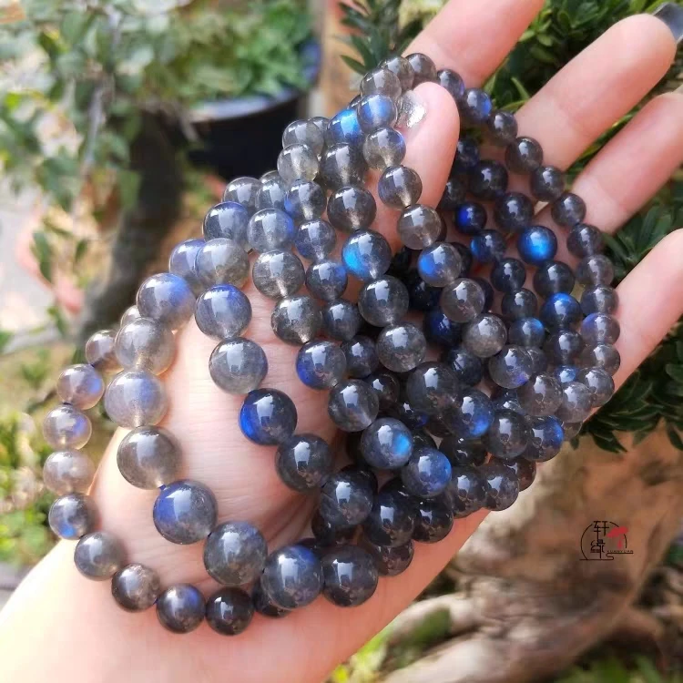 8mm Labradorite Beads Bracelet  Blue Moonstone Beads Bracelet - Natural  Blue Light - Aliexpress