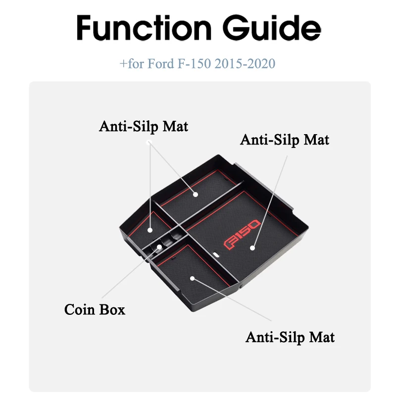 Автомобильный Органайзер аксессуары для Ford F150 F-150 Raptor LOBO XL XLT все модели подлокотник ящик для хранения