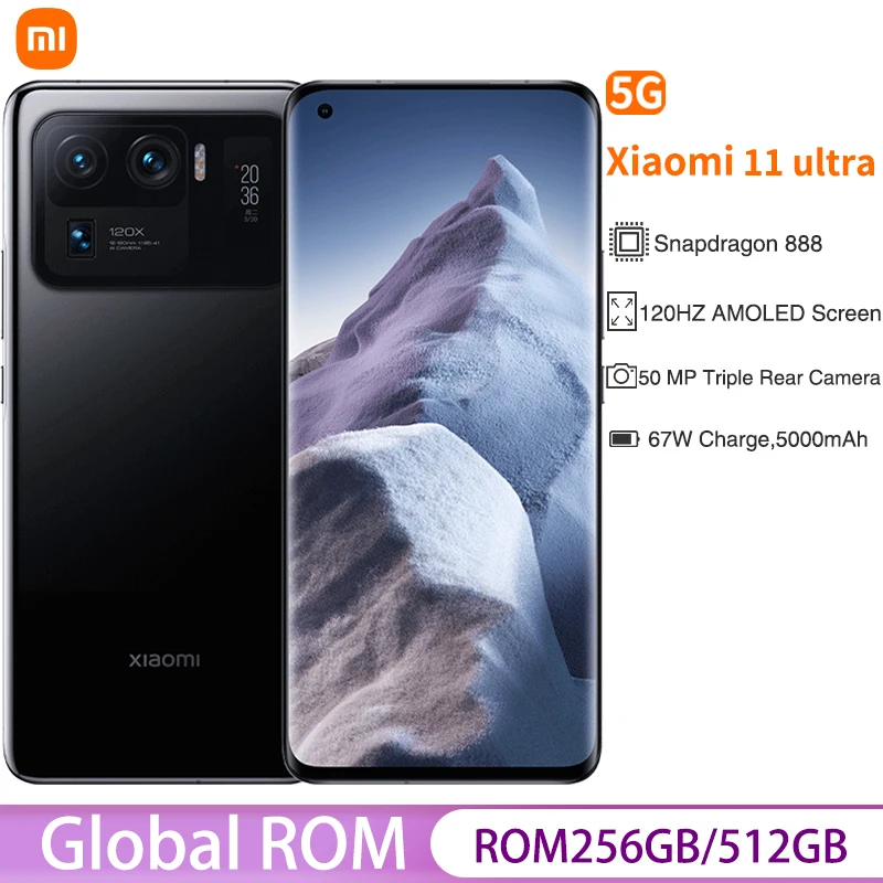 Новый оригинальный смартфон Xiaomi Mi 11 Ultra 5G 12 ГБ + 256 восьмиядерный процессор Snapdragon 888