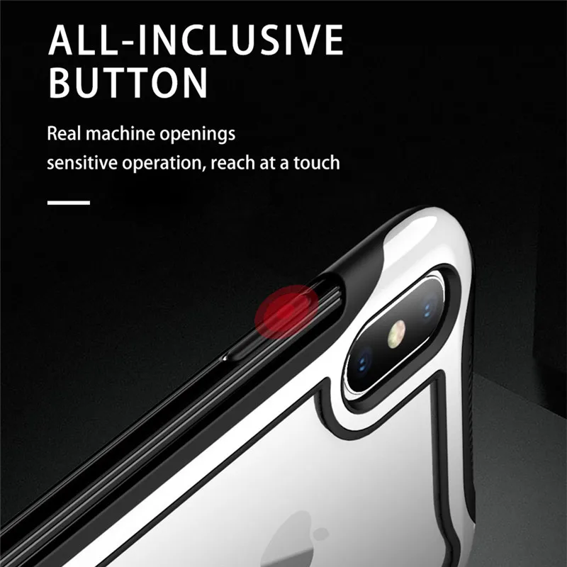 Прозрачные Противоударные Защитные чехлы для iPhone 6 6s 7 8 Plus Xs Max XR X 11 Pro Гибридные