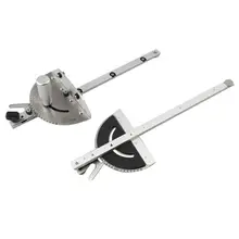 450mm wskaźnik kątowy z torem Stop piła stołowa Router wskaźnik kątowy piłowanie montaż linijka do piły stołowej routery do obróbki drewna narzędzia DIY