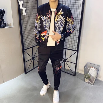 

Tracksuit Men Sweatshirt Homem Man Sport 2 Piece Sets Sport Suit Jacket + Pants Moda Hombre 2020 Ropa Spring Chandal Hombre