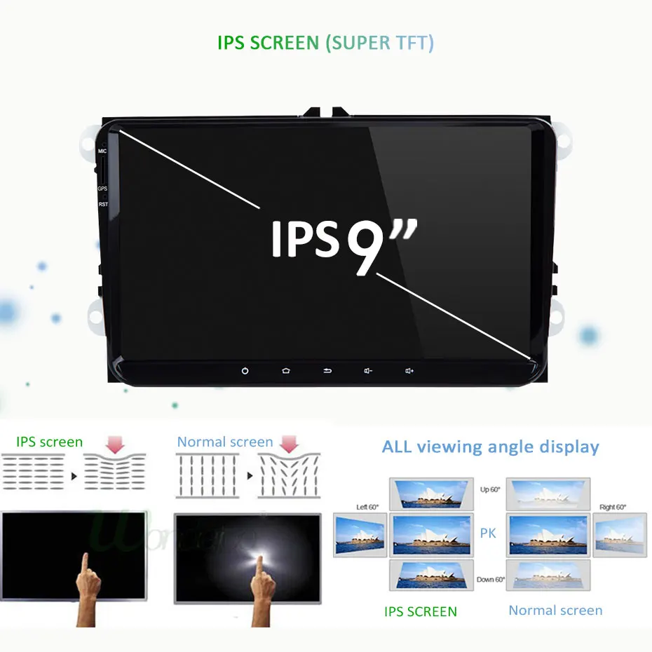 Best DSP IPS 4G 64G For Volkswagen/VW/Passat CC B6 B7/GOLF 5 6/POLO/Skoda/Octavia/Seat/Leon 2 din android 9 car Radio GPS multimedia 3