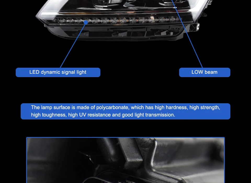 AKD автомобильный Стайлинг Головной фонарь для VW Passat B8 фары- Американская версия Passat светодиодный фонарь DRL D2H Hid биксеноновый луч