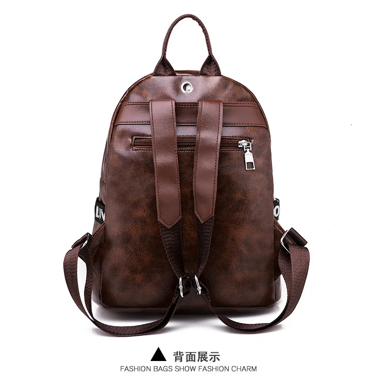 Vintage School Bags For Teenagers Teenage Girls Mochila Feminina Backpacks Leather Women Backpack Girl Schoolbag Bagpack