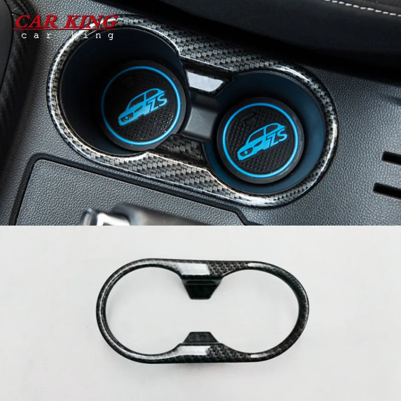 

ABS Chrome/Carbon Fibre Auto interior Styling Accessories Car Front water cup frame Cover Trim For MG ZS 2017 2018 2019 2020