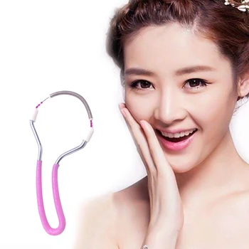 

Skin Care Facial Hair Remover Effective Tool Practical Stainless Steel Epilator Spring Threading Stick Reusable Easy Use Elastic