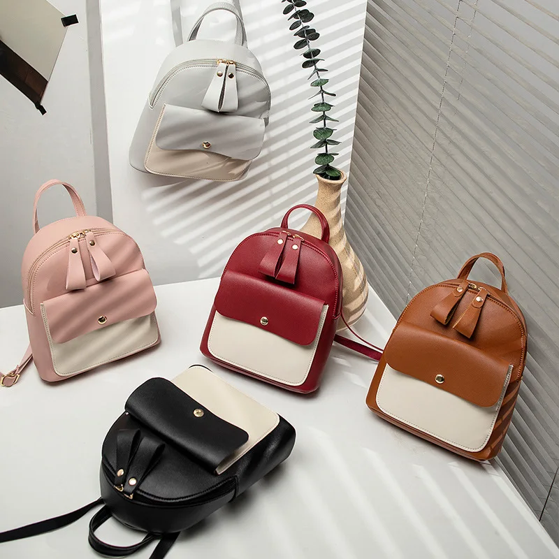 

Korean-style New Style Backpack-One-Shoulder Cross-body Multi-functional Bag Mobile Phone Bag Simple Mixed Colors WOMEN'S Fashio