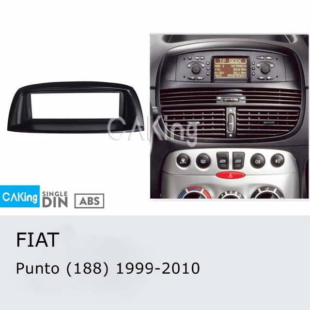 Single Din Car Fascia Radio Panel for FIAT Punto (188) 1999-2010 Dash Kit  Install Plate Bezel Facia Adapter Cover Trim Console