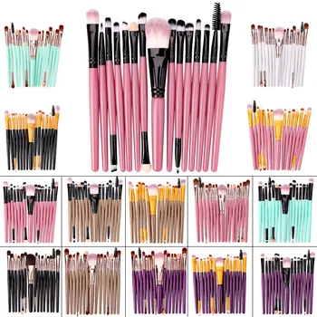 

15pcs Set Makeup Brushes for Foundation Eyeshadow Eyebrow Lip and Concealer Brush,Luxry Cosmetic Tool Set