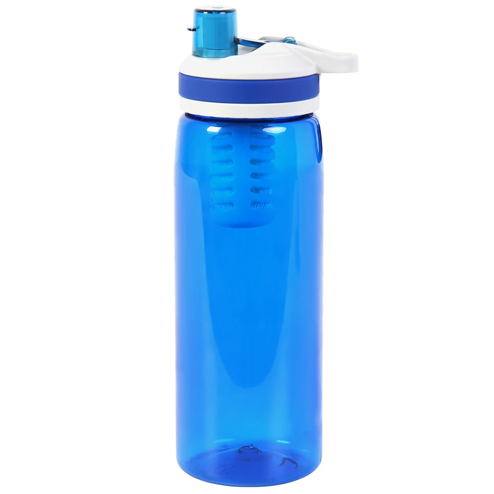 Фильтр для воды соломинка 770 мл Открытый Спорт герметичный фильтр для воды бутылка очиститель воды для кемпинга Пешие прогулки альпинизмом путешествия - Цвет: Синий
