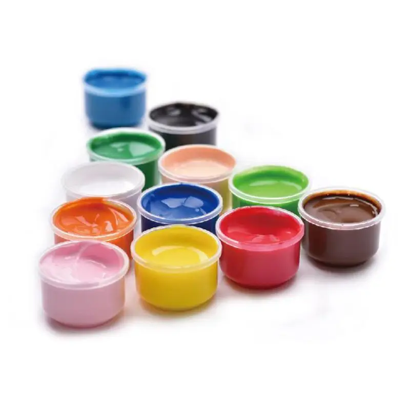 

35ml 4 Bright Colors Washable Gouache Paint for Kids Beginners School Supplies Finger Paint