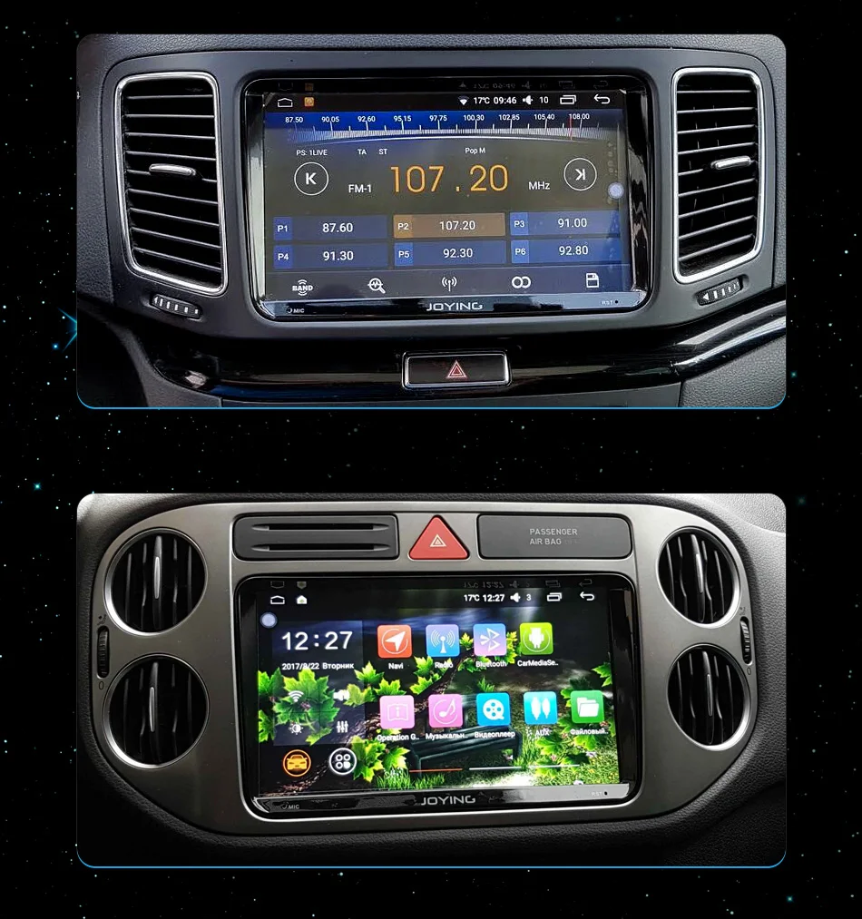 JOYING 2 din Android 8,1 Автомагнитола gps 9 дюймов ips экран Авторадио для VW/passat b6/Volkswagen/сиденье поддержка быстрая загрузка