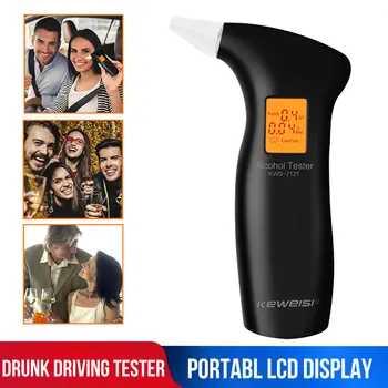 

Breath Tester LCD Display Highly Sensitive Handheld Driving Breath Alcohol Tester Breathalyzer Detector Portable Auto NEW