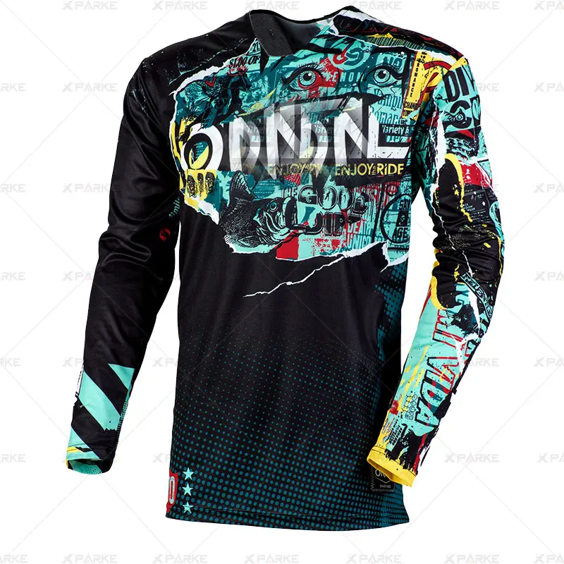 Мотоцикл горный велосипед Команда спуск jerseyfox MTB внедорожный DH MX велосипед локомотив рубашка беговые горный велосипед ONEALING