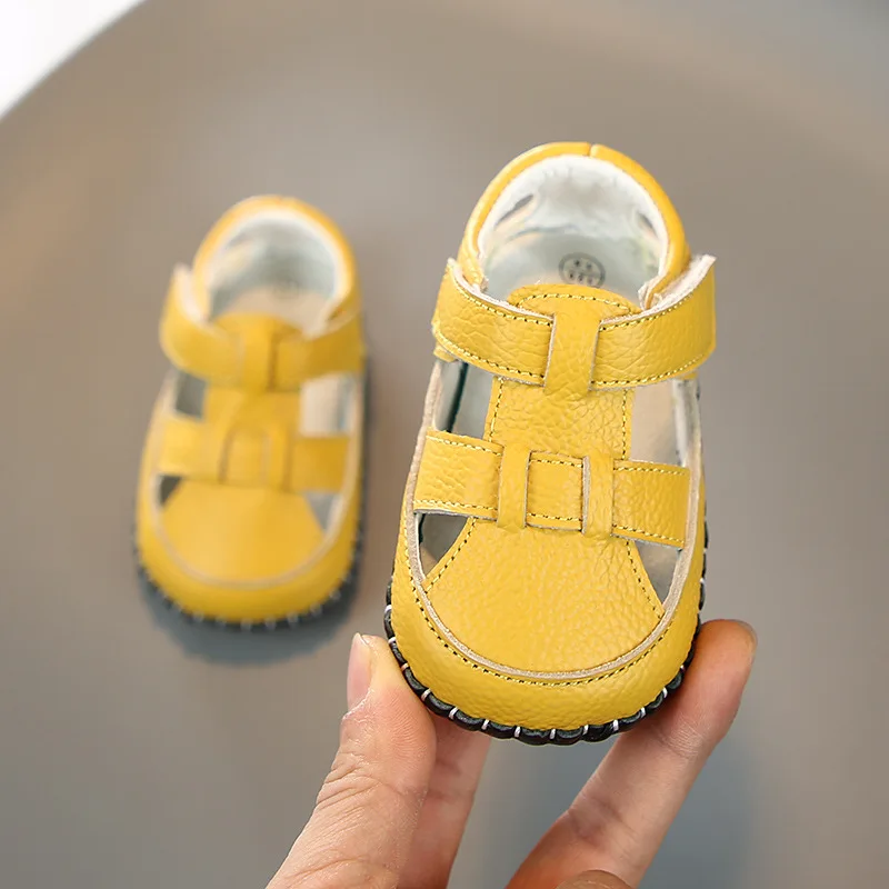 

Infant Toddler Sandals 2020 Summer Baby Girls Boys Sandals Genuine Leather Soft Bottom 0-6-12 Month Baby First Walkers Shoes