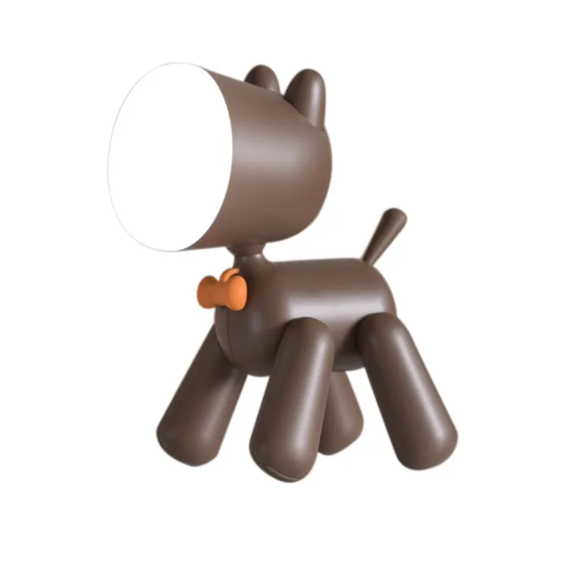 

Promotion! PVC Lovely Children Night Lamp Dog Led Night Light Moon Lamp-Brown