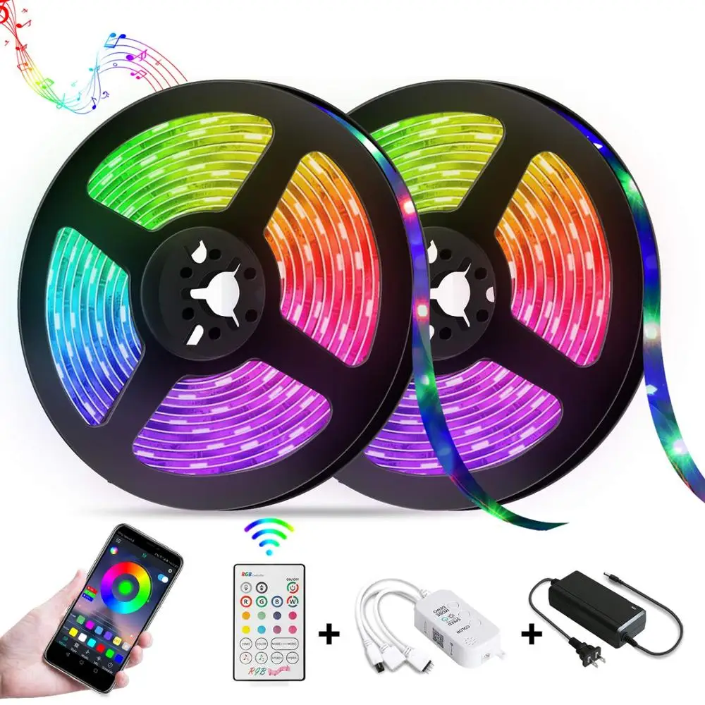 Лента RGB Светодиодная лента набор из 32 8 футов/10 м SMD 5050 с изменением цвета и