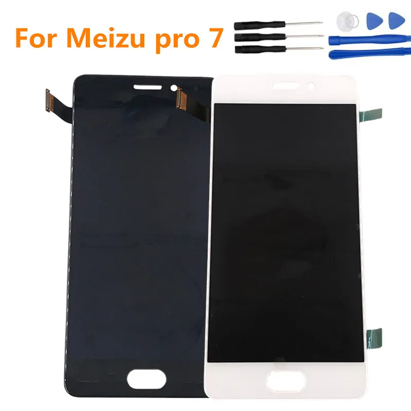 

100% Tested AMOLED LCD Display For Meizu Pro 7 Digitizer Touch Screen Assembly 5.2 inch For Meizu pro7 LCD+Fingerprint button
