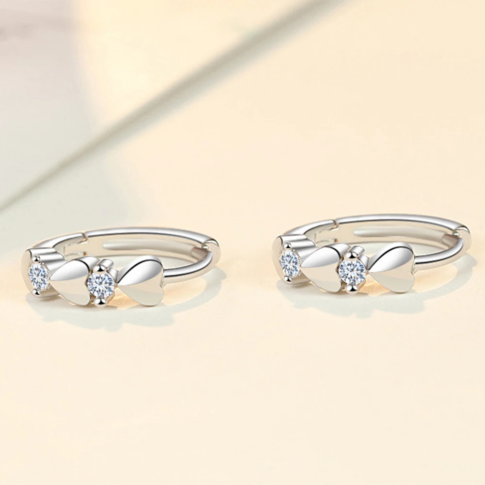 Серьги из серебра 925 пробы, серьги с клипсами из белого циркона, большие круглые серьги с микро инкрустацией кубическим цирконием, клипсы для женщин 2