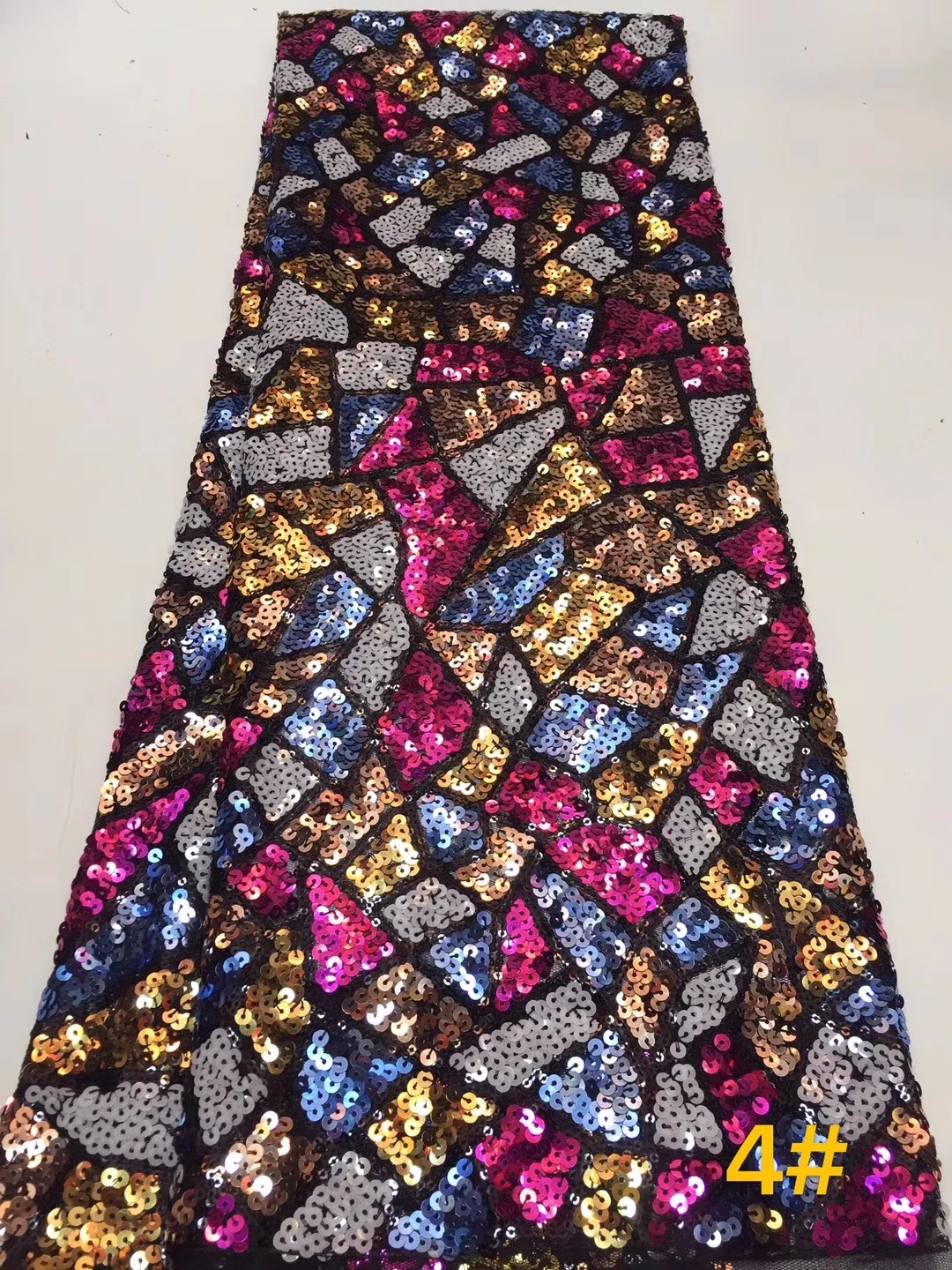 Передовая разноцветная африканская кружевная ткань с пайетками нигерийское Тюлевое кружево ткань Высококачественная французская чистая кружевная ткань для женского платья