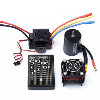 

3650 3900KV Brushless Motor and 60A ESC & Programmer Car & Heatsink Combo for 1:8/ 1:10 RC Car/Boat Part