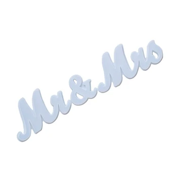 

Crystal Epoxy Resin Mold DIY MR&MRS Words Hanging Pendant Listed Silicone Mould R3MC