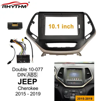 

10.1 inch Car Fascia Trim Kit For JEEP Cherokee 2015-2019 Double Din Car Car dvd Frame Audio Fitting Canbus Adaptor Dash Panel