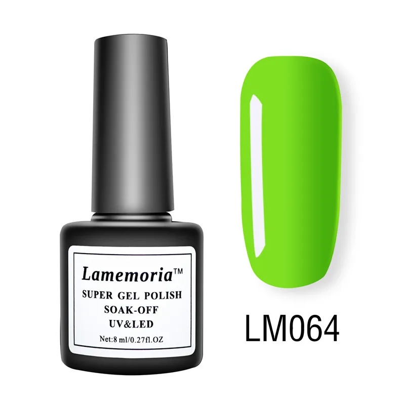 Lamemoria Гель-лак набор УФ Vernis полуперманентный праймер верхнее покрытие 8 мл Гель-лак для ногтей маникюр гель лак для ногтей - Цвет: LM064