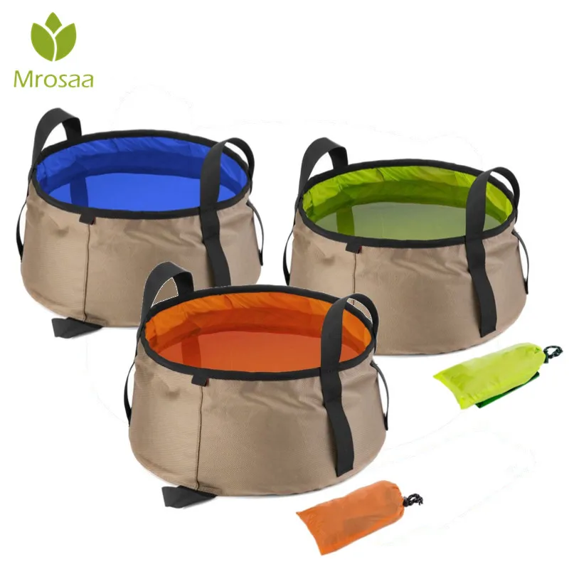 

Multi-function 10L Ultralight Folding Portable Basin Nylon Wash Basin Travel Kit For Camping Hiking Picnic Bathroom Products