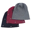 Geebro Women Star Ribbed knitted Cotton skullies Beanie Casual Soft Design Solid Bonnets hat Ladies Slouchy Hat Wholesale 3