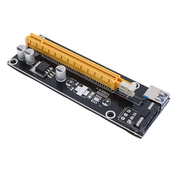 

VER006 PCI-E Riser Card PCI Express PCIE 1X to 16X Adapter SATA 4Pin Molex Power