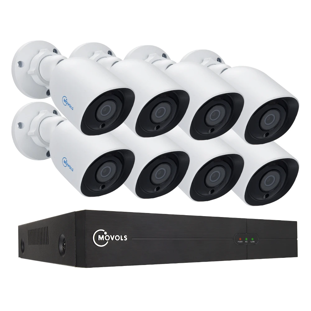 MOVOLS 8CH 4K Ultra HD CCTV камера системы H.265 CCTV комплект 8MP DVR наружная домашняя водонепроницаемая система видеонаблюдения - Цвет: 8CH DVR with 8 Cams